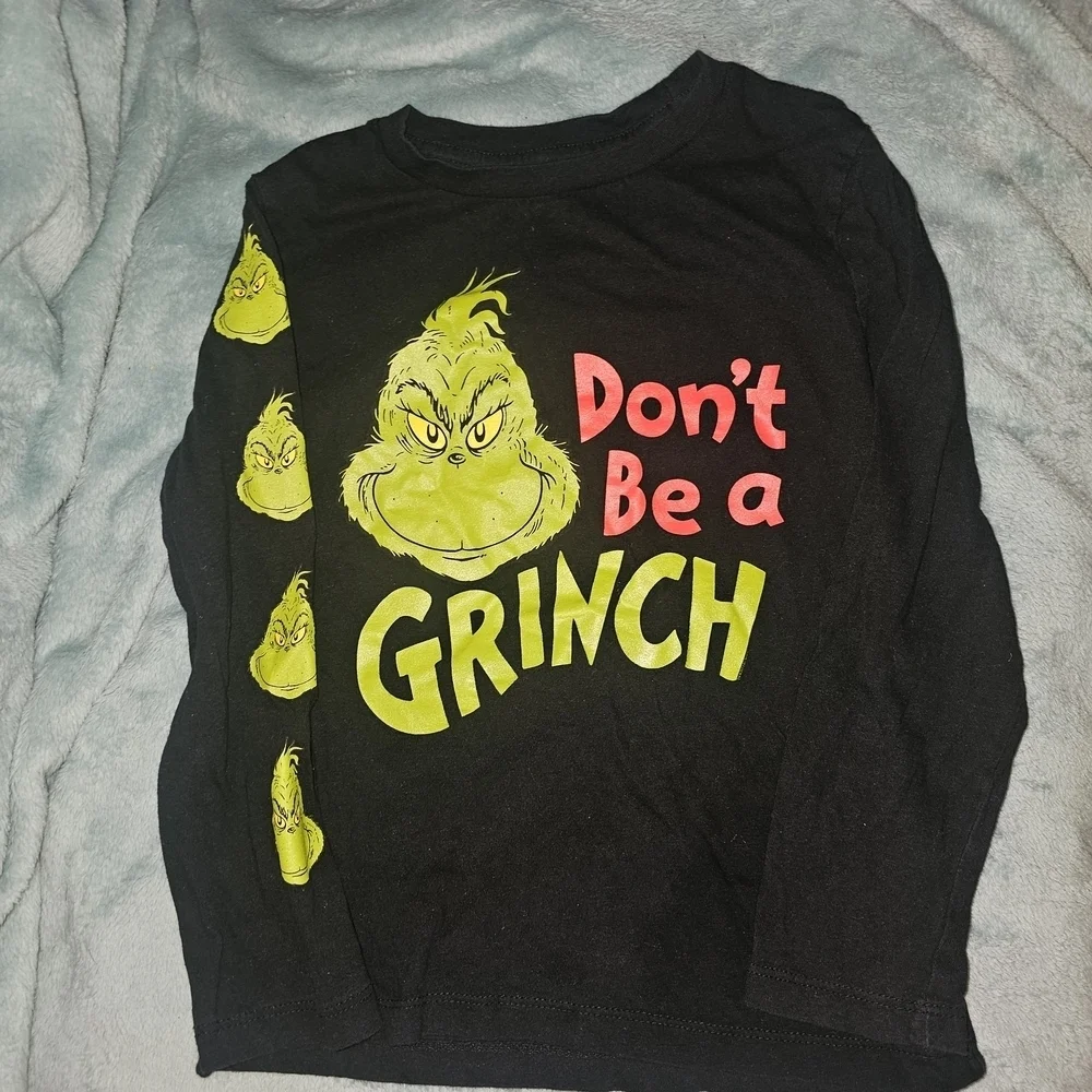 Grinch Black Kids Shirt